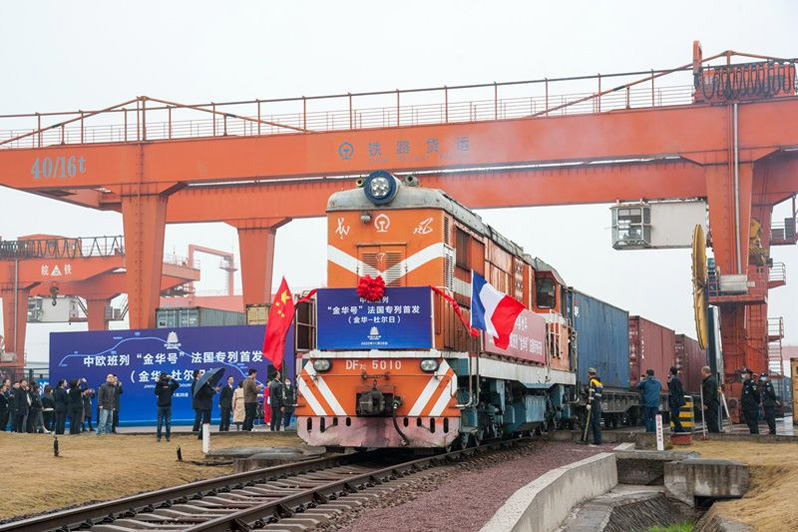 Китай отправил первый грузовой поезд «Цзиньхуа» во Францию