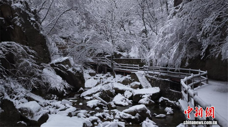 Первый снег преобразил пейзажи китайского горного массива Циньлин